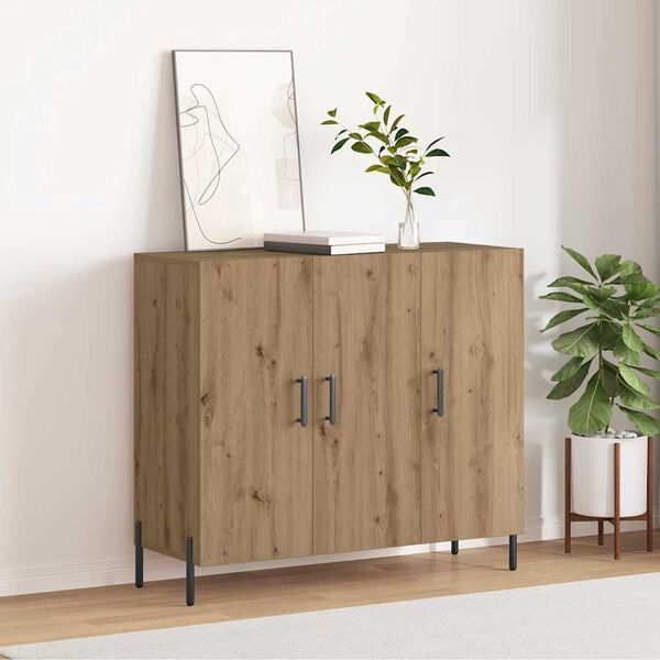 vidaXL Sideboard Artisan Oak 90 x 34 x 80 cm Engineered Wood