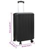 vidaXL Suitcase Folding with Lock Black 34 x 23 x 55.5 cm ABS Plastic