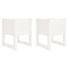 vidaXL Planters 2 pcs White 40x40x52,5 cm Solid Wood Pine