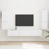 vidaXL TV Cabinet Set Wall-mounted 4 pcs White Engineered Wood