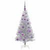 vidaXL Christmas Tree with 150 LEDs with Stand Silver 120 cm PET
