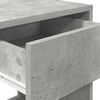 vidaXL Bedside Cabinets with Drawer 2 pcs Concrete Grey 35x34x66.5 cm