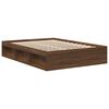 vidaXL Bed Frame without Mattress Brown Oak 120x200 cm