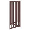 vidaXL Dog Gate Foldable 3 Panels Brown Oak 150 cm Solid Wood Fir