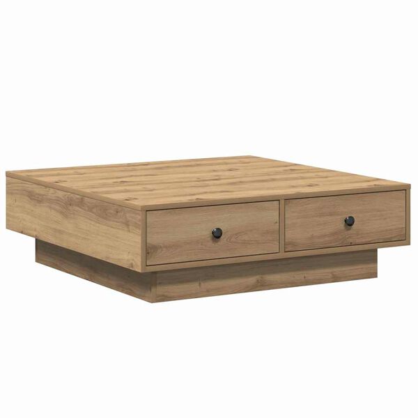 vidaXL Coffee Table Artisan Oak 90 x 90 x 28 cm Engineered Wood