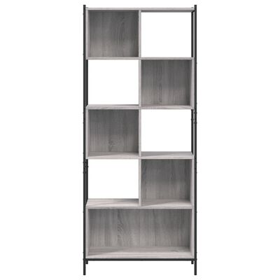 vidaXL Bookcase Grey Sonoma 72x28x172 cm Engineered Wood