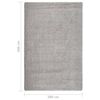 vidaXL Shaggy Rug Light Grey 200x290 cm Anti Slip