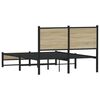 vidaXL Metal Bed Frame without Mattress Sonoma Oak 120x200 cm