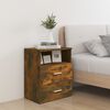 vidaXL Bed Cabinets 2 pcs Smoked Oak 50x32x60 cm