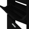 vidaXL Shoe Cabinet Black 59x17x81 cm Engineered Wood