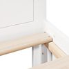 vidaXL Bed Frame without Mattress with Headboard White 135x190 cm Double Solid Wood Pine
