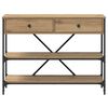 vidaXL Console Table with Drawer Brown 100 x 34.5 x 75 cm Wood
