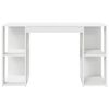 vidaXL Desk with Storage White 130 x 50.5 x 75 cm Engineered Wood