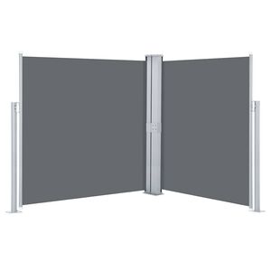 vidaXL Patio Retractable Double Side Awning 170x600 cm Anthracite