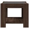 vidaXL Coffee Table with LED Brown Oak 53x53x45 cm Engineered Wood