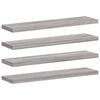 vidaXL Wall Shelves 4 pcs Grey Sonoma 40x10x1.5 cm Engineered Wood