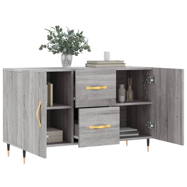 vidaXL Sideboard Grey Sonoma 100x36x60 cm Engineered Wood