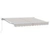vidaXL Manual Retractable Awning Light Grey and White 3.5 x 2.5 m