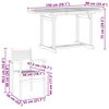 vidaXL Garden Dining Set 5 pcs Natural Solid Acacia Wood