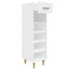 vidaXL Shoe Cabinet White 30x35x105 cm Engineered Wood