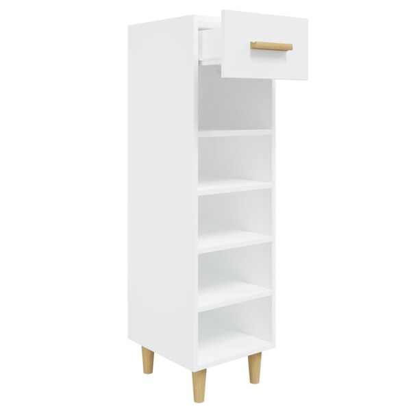 vidaXL Shoe Cabinet White 30x35x105 cm Engineered Wood