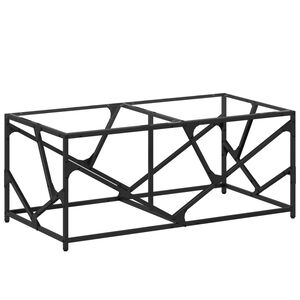 vidaXL Coffee Table with Transparent Glass Top 98,5x50x41 cm Steel