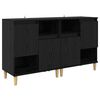 vidaXL Sideboards 2 pcs Black Oak 60 x 35 x 70 cm Engineered Wood