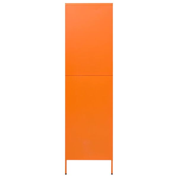 vidaXL Wardrobe Orange 90x50x180 cm Steel