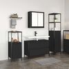 vidaXL Bathroom Furniture Set 3 pcs Black Oak Engineered Wood