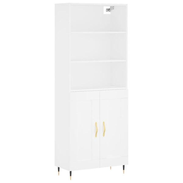 vidaXL Highboard White 69.5x34x180 cm Engineered Wood