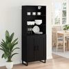 vidaXL Highboard Black Oak 69.5 x 34 x 180 cm Engineered Wood