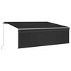vidaXL Manual Retractable Awning with Blind 4,5x3m Anthracite