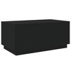 vidaXL Coffee Table with LED Lights Black 90x50x40 cm