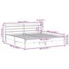 vidaXL Bed Frame without Mattress White 180x200 cm Super King Solid Wood Pine