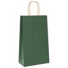 vidaXL Paper Bags 250 pcs with Handles Green 21x11x36 cm