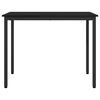 vidaXL Table Black Oak 100 x 50 x 76.5 cm Engineered Wood and Steel