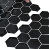 vidaXL Hexagon Tile 20 pcs Black 30 x 30 cm Polyurethane and PET