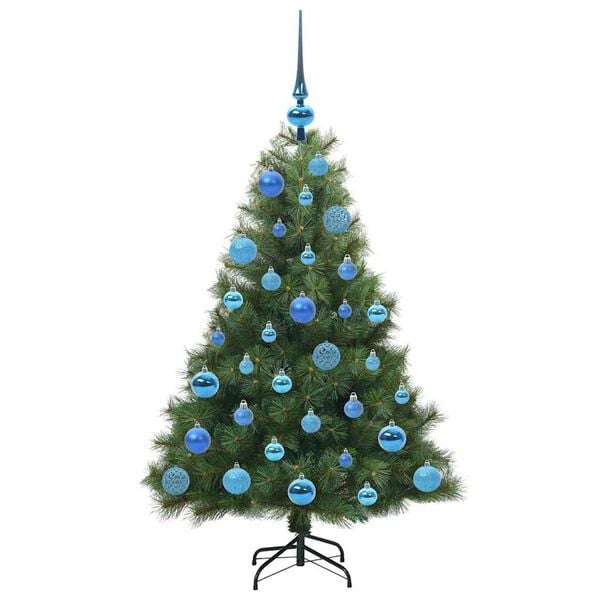 vidaXL Artificial Christmas Tree with 150 LEDs Green 120 cm PE and PVC