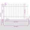 vidaXL Garden Fence White 6.8 x 1 m Powder-coated steel