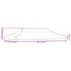 vidaXL Party Tent Roof 6x3 m Terracotta 270 g/m²