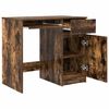vidaXL Desk Smoked Oak 86x49x76 cm Engineered Wood