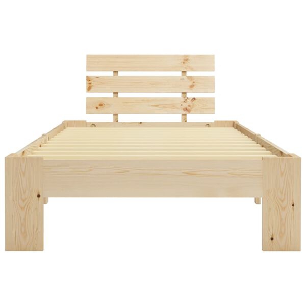 vidaXL Bed Frame without Mattress Solid Pine Wood 90x200 cm