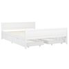 vidaXL Bed Frame without Mattress White Solid Wood Pine 140x200 cm