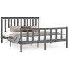 vidaXL Bed Frame without Mattress Grey 160x200 cm Solid Wood Pine