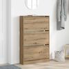 vidaXL Shoe Cabinet Artisan Oak 80 x 21 x 125.5 cm Engineered Wood