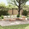 vidaXL Garden Sofa Set 5 pcs Brown and Cream