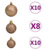 vidaXL Artificial Pre-lit Christmas Tree with Ball Set Blue 210 cm PVC