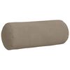 vidaXL Bolster Pillows 2 pcs Taupe Ø 15 x 40 cm Microfibre Fabric