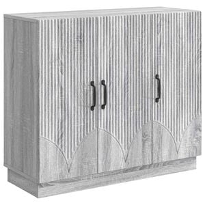 vidaXL Sideboard Grey Sonoma 89 x 34.5 x 77 cm Engineered Wood