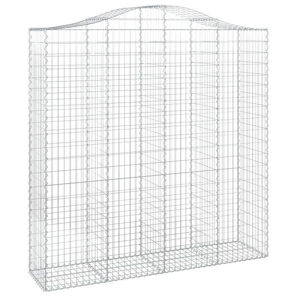 vidaXL Arched Gabion Basket 200x50x200/220 cm Galvanised Iron